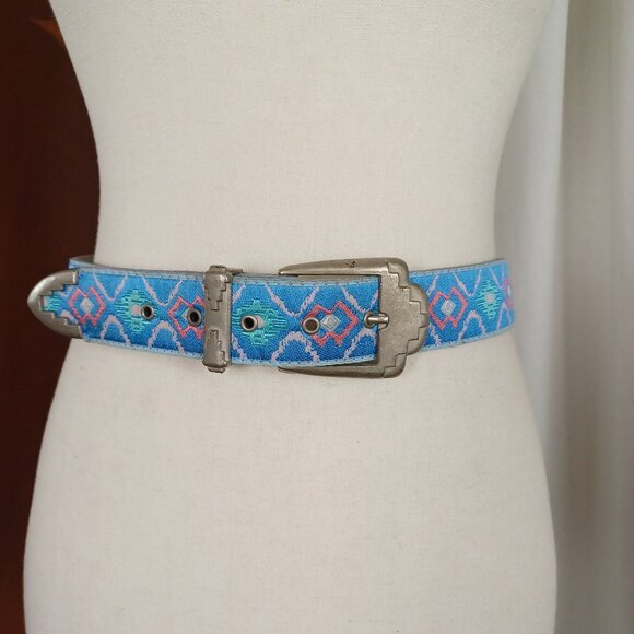 Vintage Southwestern Embroidered Belt, 29 - 32" - Picture 2 of 12